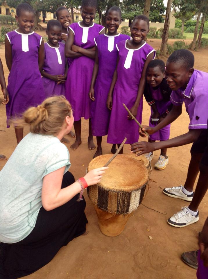Gap Year Volunteer with Nepalese children